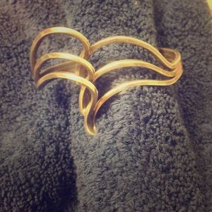 Women's cuff twisted metal bracelet